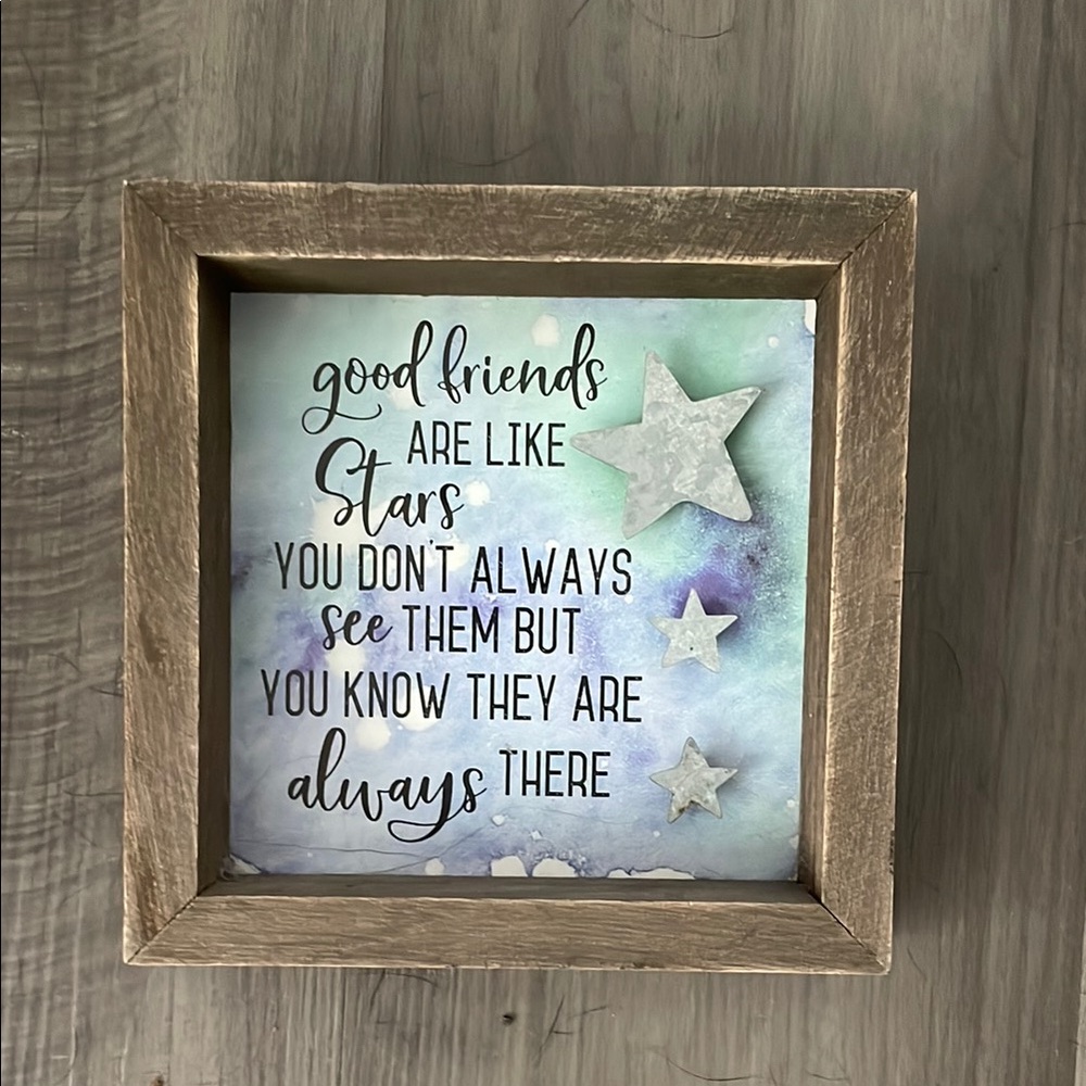 Inspirational Star Quote Framed Wall Art